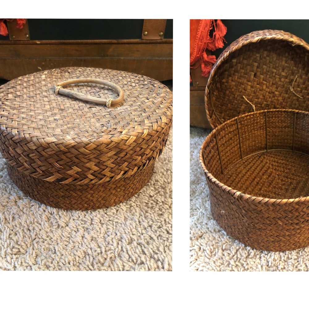 Vintage wicker basket